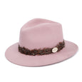 The Hicks & Brown Suffolk Fedora with Pheasant Wrap Feathers in Cinnamon#Cinnamon