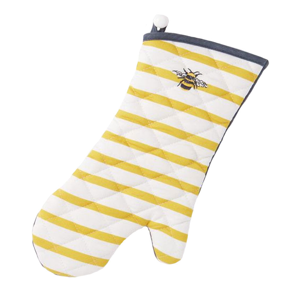 The Joules Single Oven Mitt in Yellow Stripe#Yellow Stripe