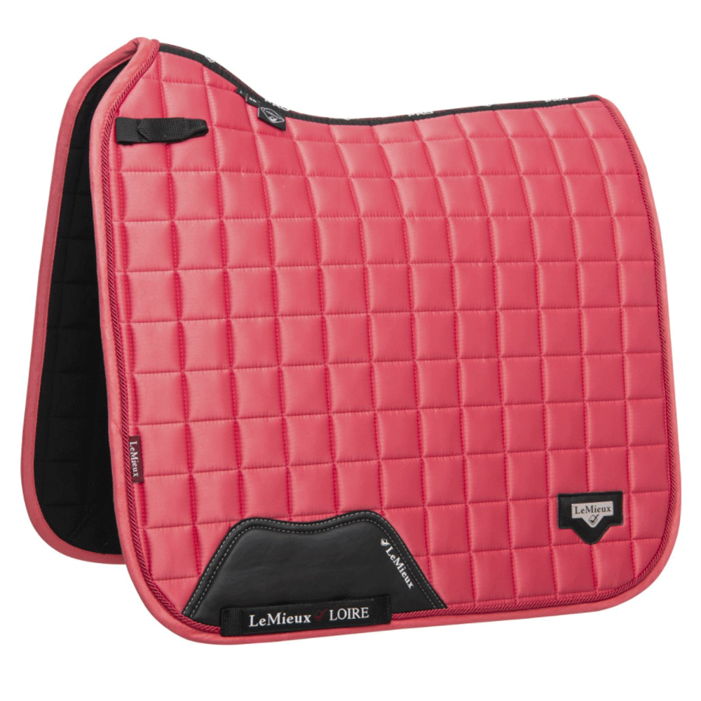 The LeMieux Loire Classic Satin Dressage Square in Papaya#Papaya