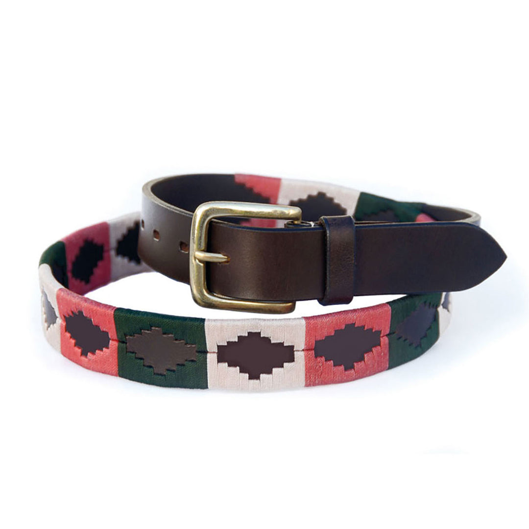 The Chukka Pablo Polo Belt in Pink Stripe#Pink Stripe