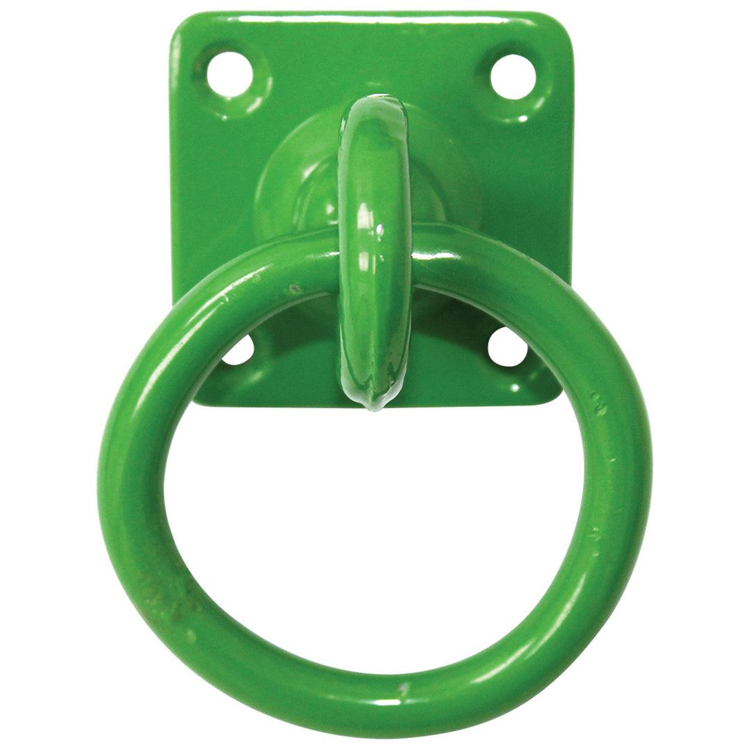 The Perry Equestrian Swivel Tie Ring on Plate - Pack of 2 in Green#Green