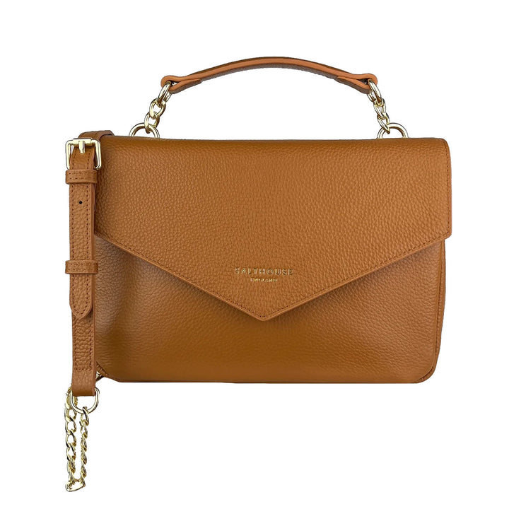 The Salthouse Julieta Top Handle Bag in Tan#Tan