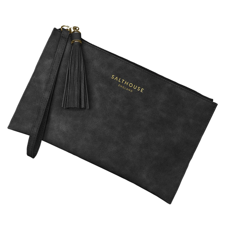 The Salthouse Serafina Clutch Bag in Black#Black