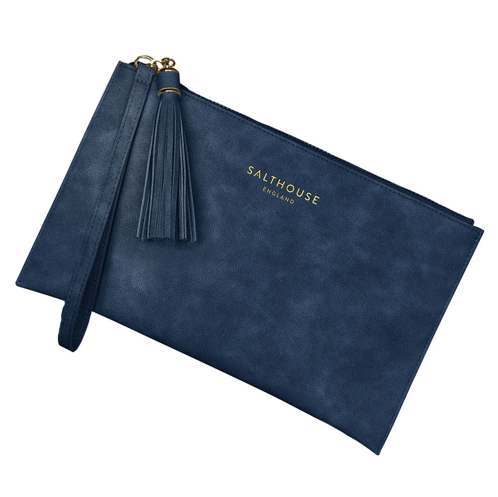 The Salthouse Serafina Clutch Bag in Navy#Navy