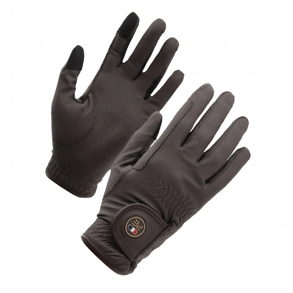 The Premier Equine Metaro Ladies Riding Gloves in Brown#Brown