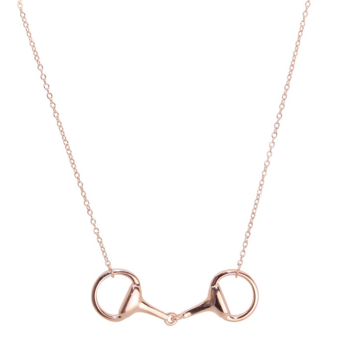 The Pegasus Jewellery Snaffle Equestrian Necklace in Rose Gold#Rose Gold