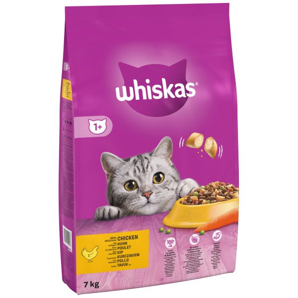 Whiskas Dry 1+ Cat Food with Chicken 7kg