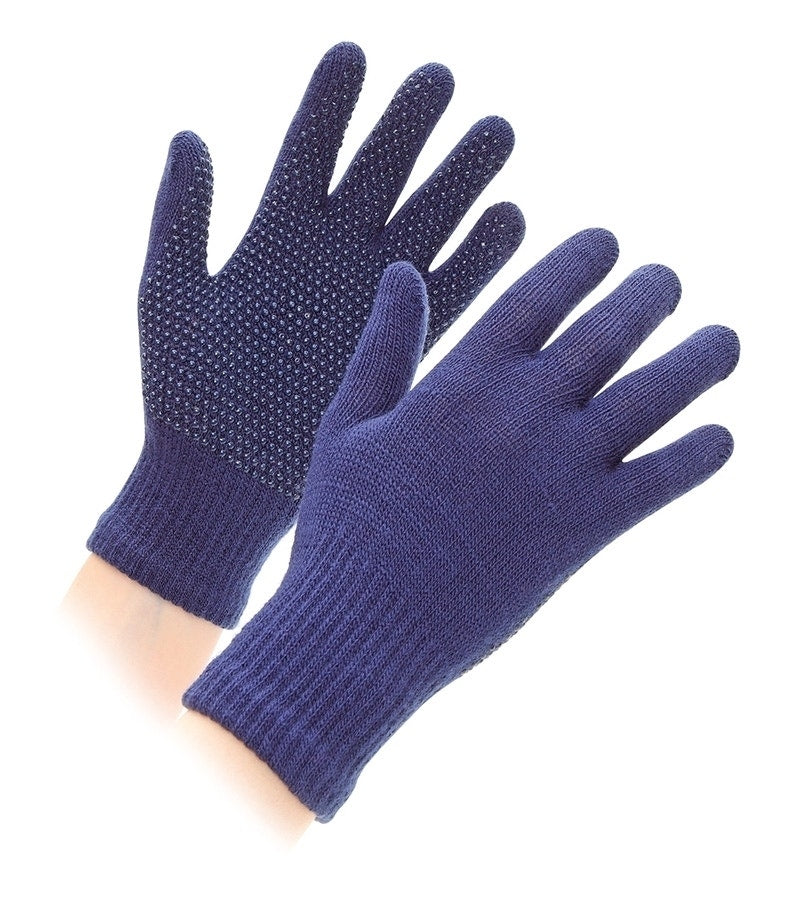The Shires Childrens Suregrip Gloves in Navy#Navy