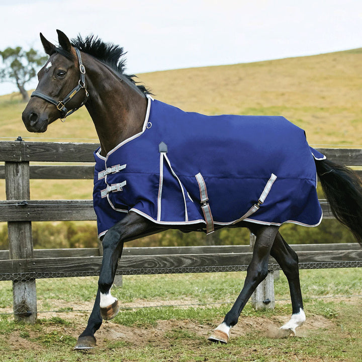 The Weatherbeeta Comfitec Essential Standard Neck Medium Turnout Rug in Navy#Navy