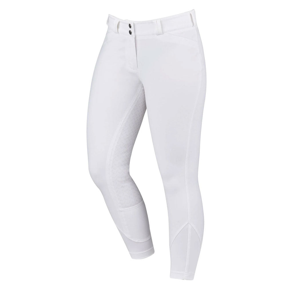 The Dublin Ladies Prime Gel Full Seat Breeches in White#White