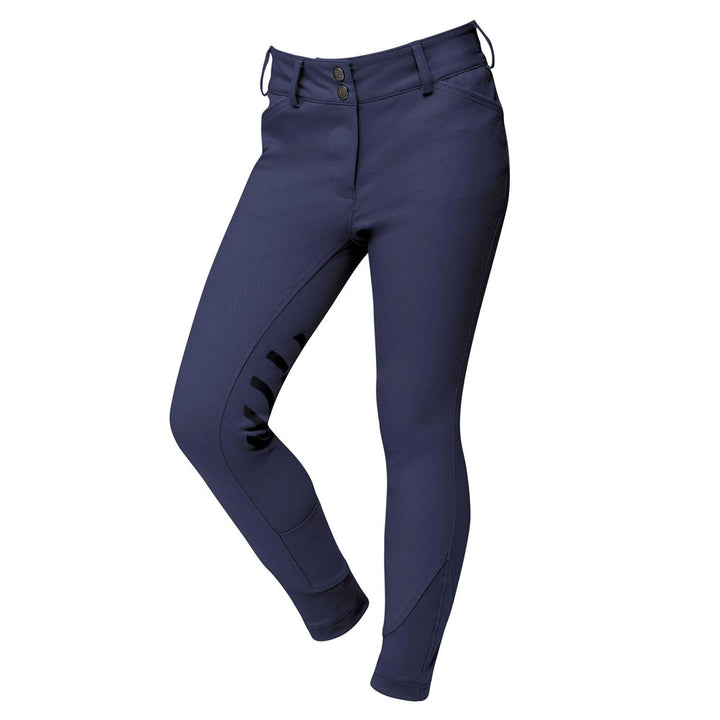 The Dublin Ladies Prime Gel Knee Patch Breeches in Navy#Navy