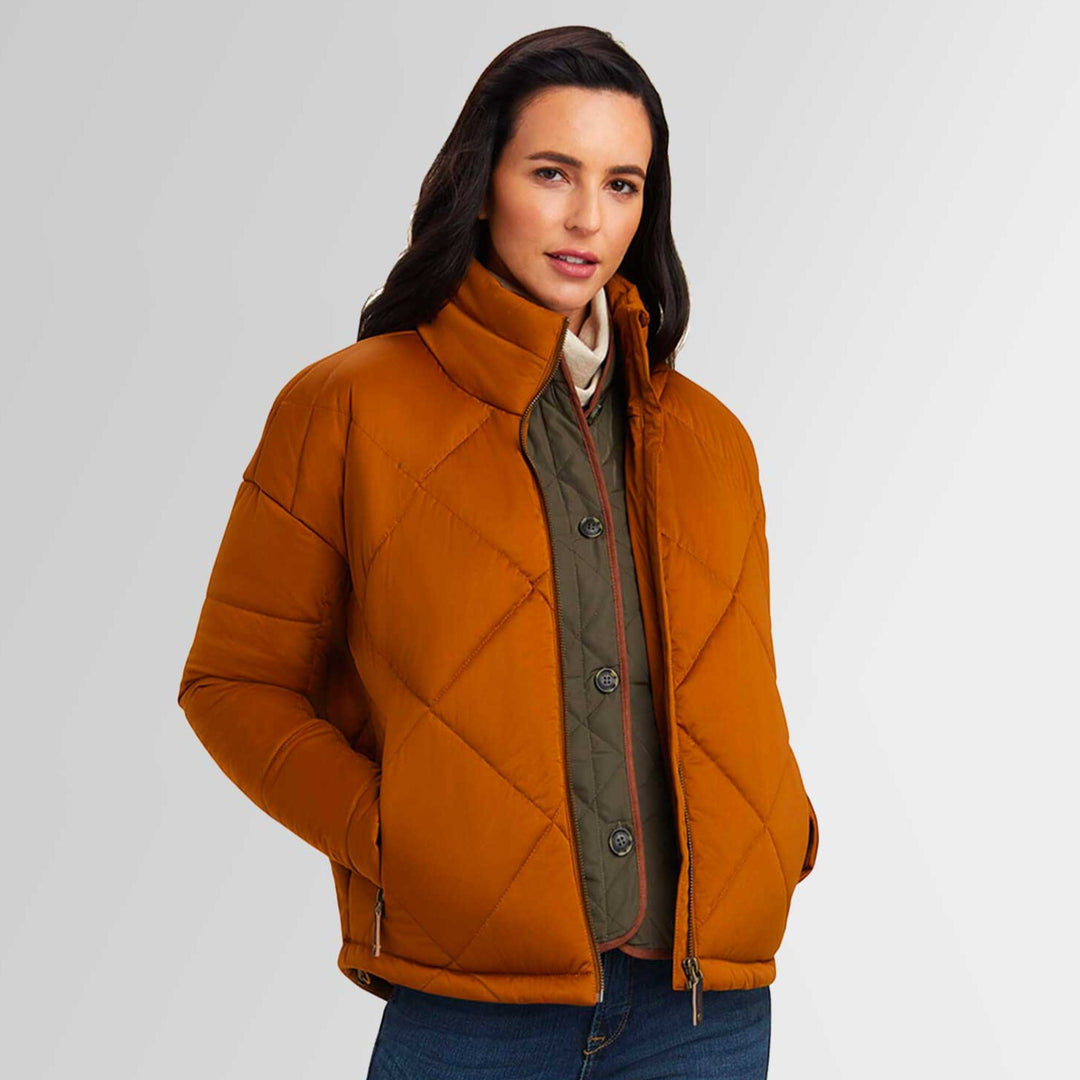 The Ariat Ladies Adena Insulated Jacket in Brown#Brown