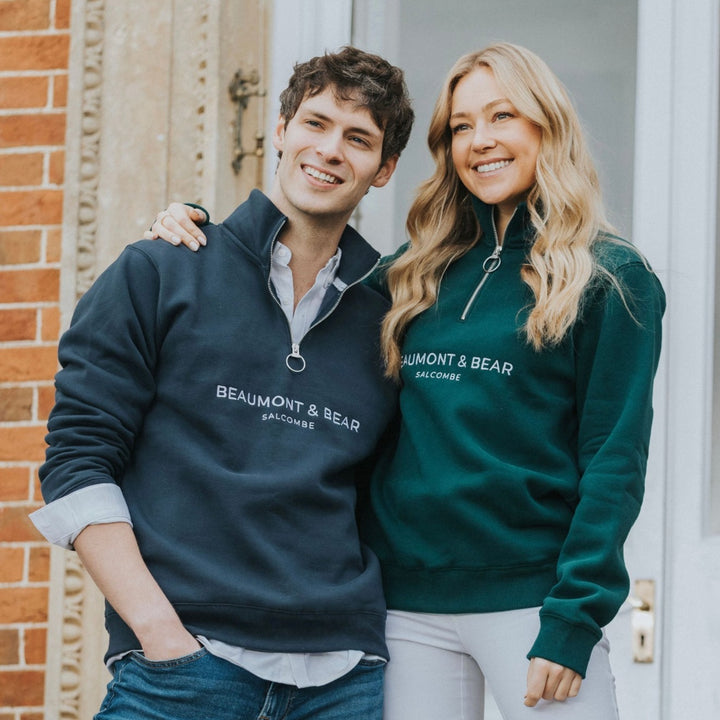 Beaumont & Bear Unisex Kingswear Quarter Zip Sweatshirt