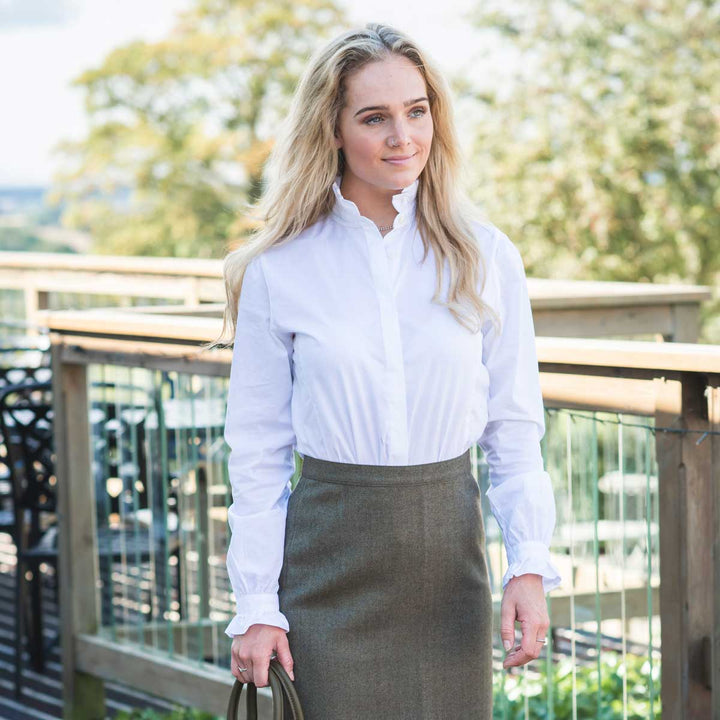 The Schoffel Ladies Fakenham Shirt in White#White