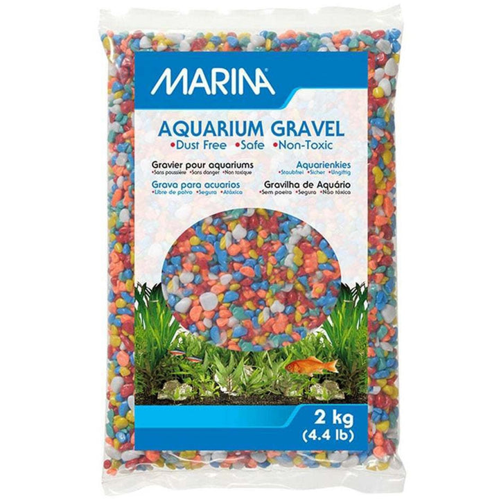 The Marina Decorative Gravel for Fish Tanks in Rainbow#Rainbow