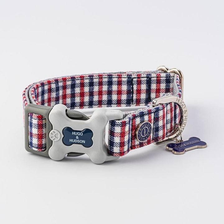 The Hugo & Hudson Printed Dog Collar in Navy Print#Navy Print