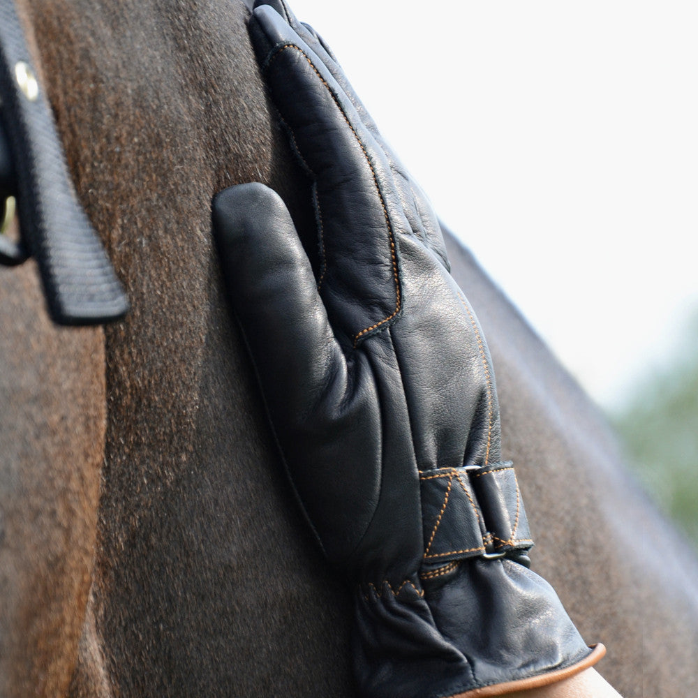 Hy Equestrian Thinsulate Leather Winter Riding Gloves