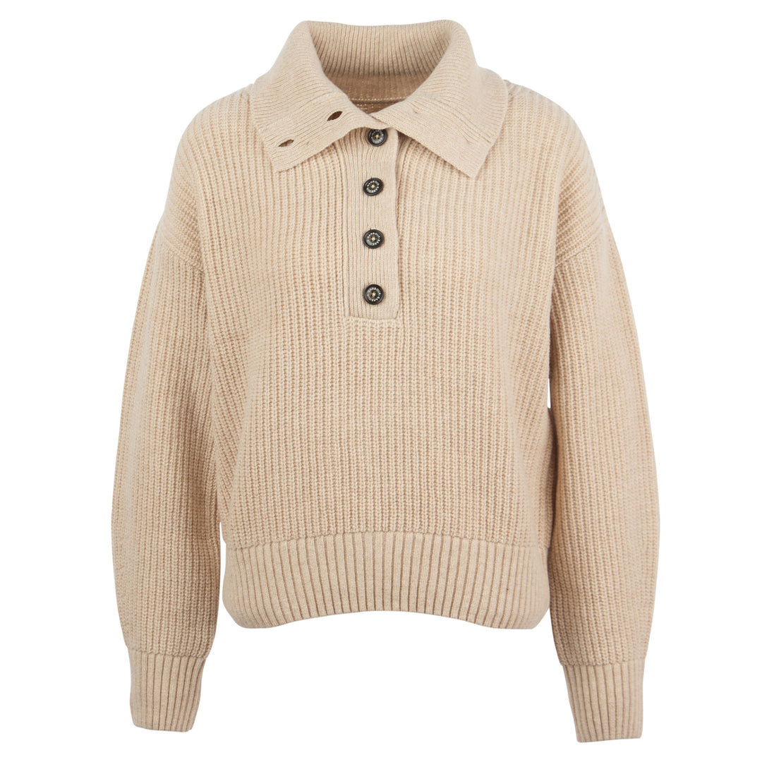 The Barbour Ladies Yarrow Knit in Beige#Beige