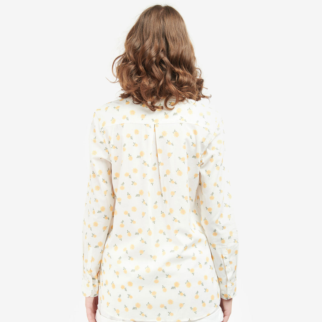 Back view of the Barbour Ladies Safari Floral Print Shirt
