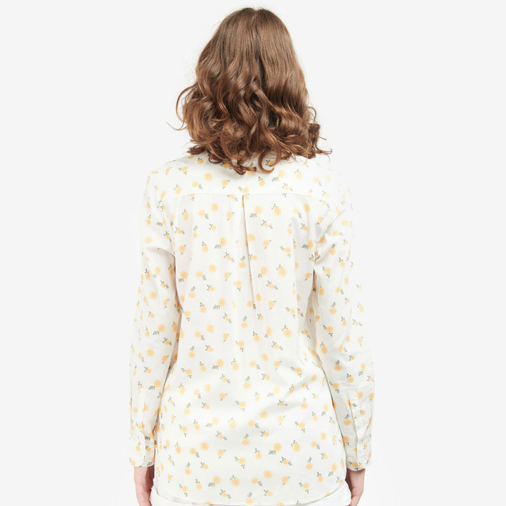Back view of the Barbour Ladies Safari Floral Print Shirt