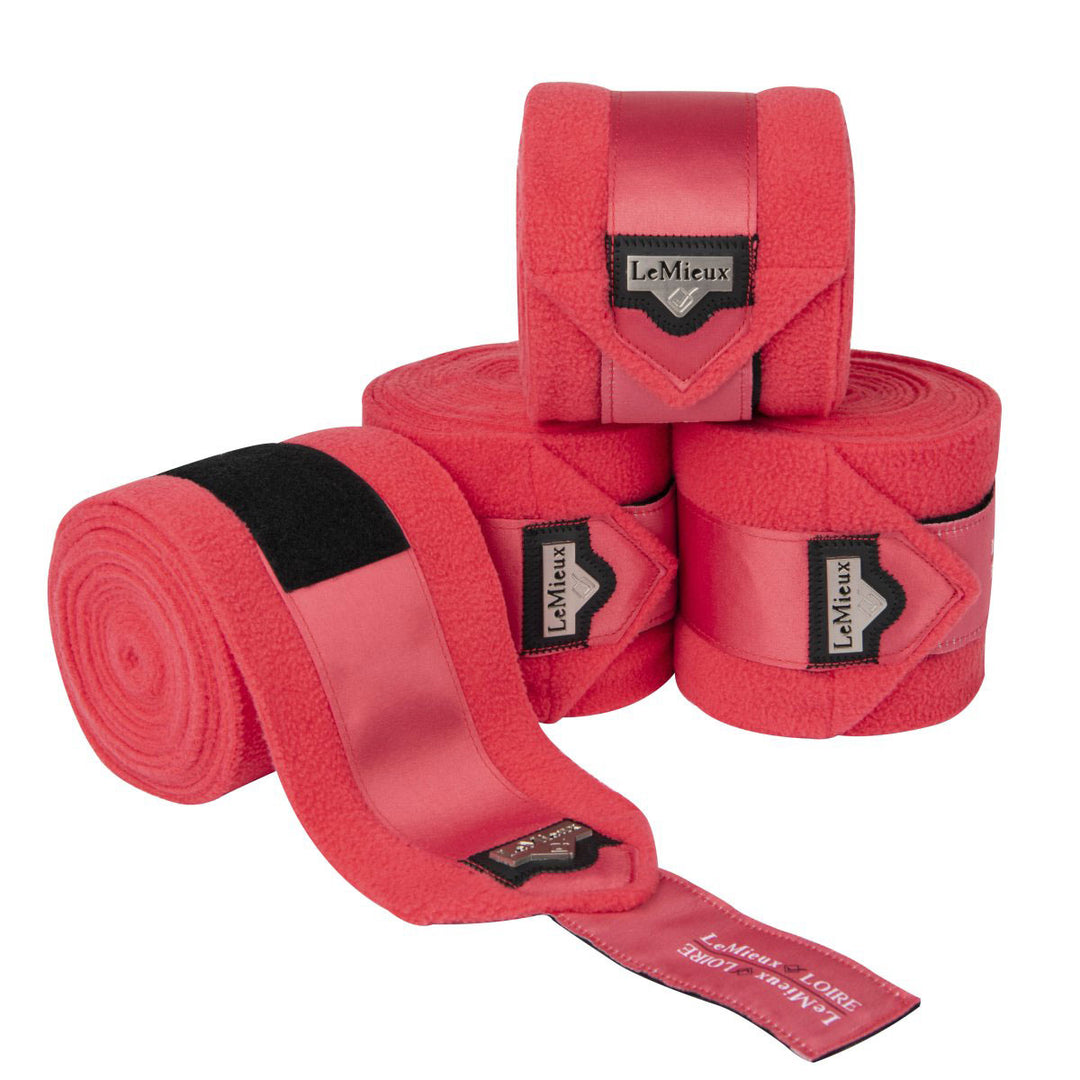 The LeMieux Loire Satin Polo Bandages in Papaya#Papaya