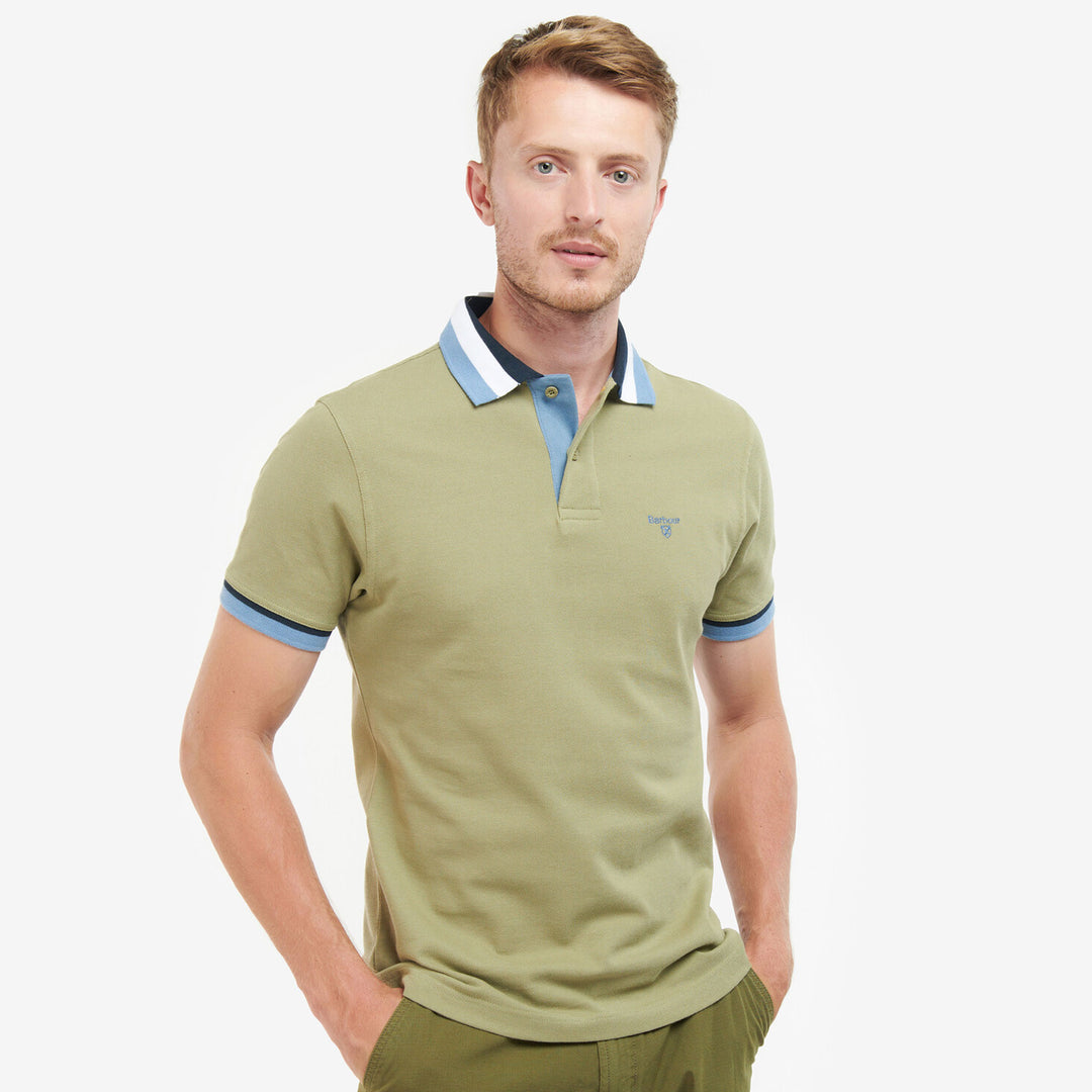 The Barbour Mens Finkle Polo in Light Green#Light Green
