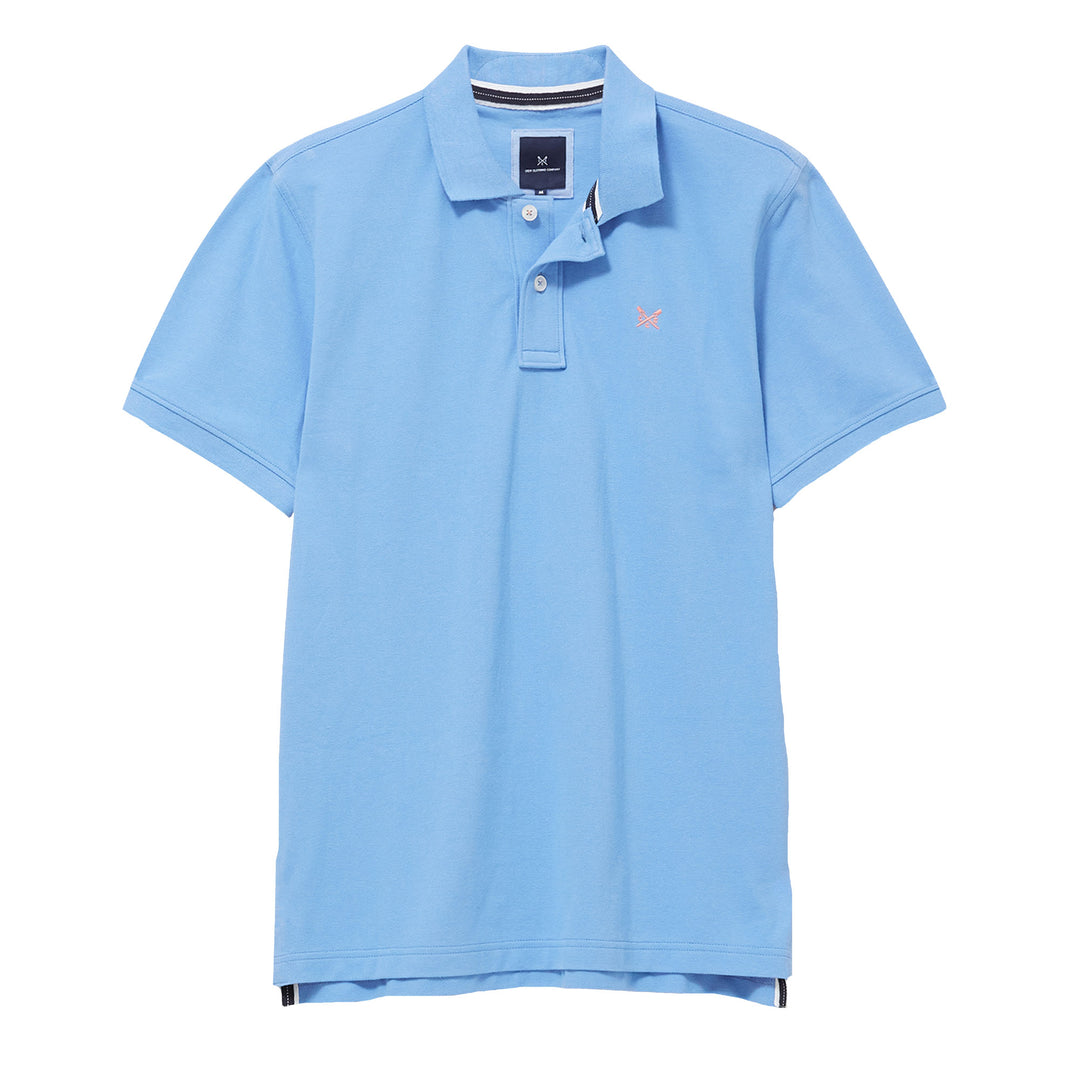 The Crew Mens Classic Pique Polo in Cornflower BlueCrew Mens Classic Pique Polo#Cornflower Blue