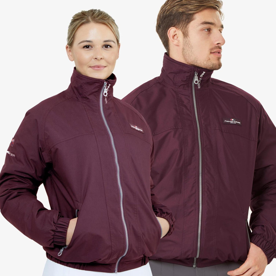 The Premier Equine Unisex Pro Rider Jacket in Burgundy#Burgundy