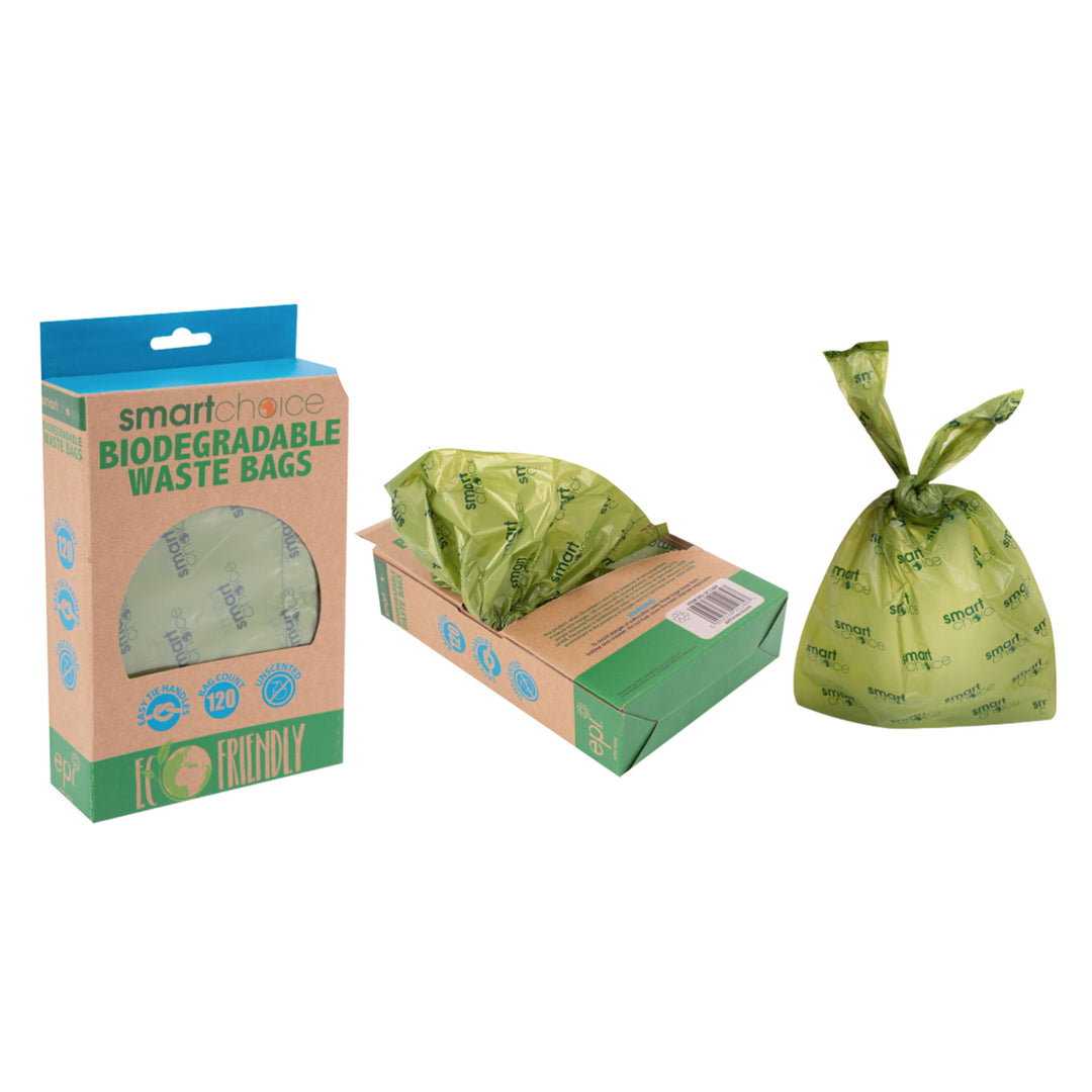 Smart Choice Biodegradable Tie Handle Poop Bags 120PK