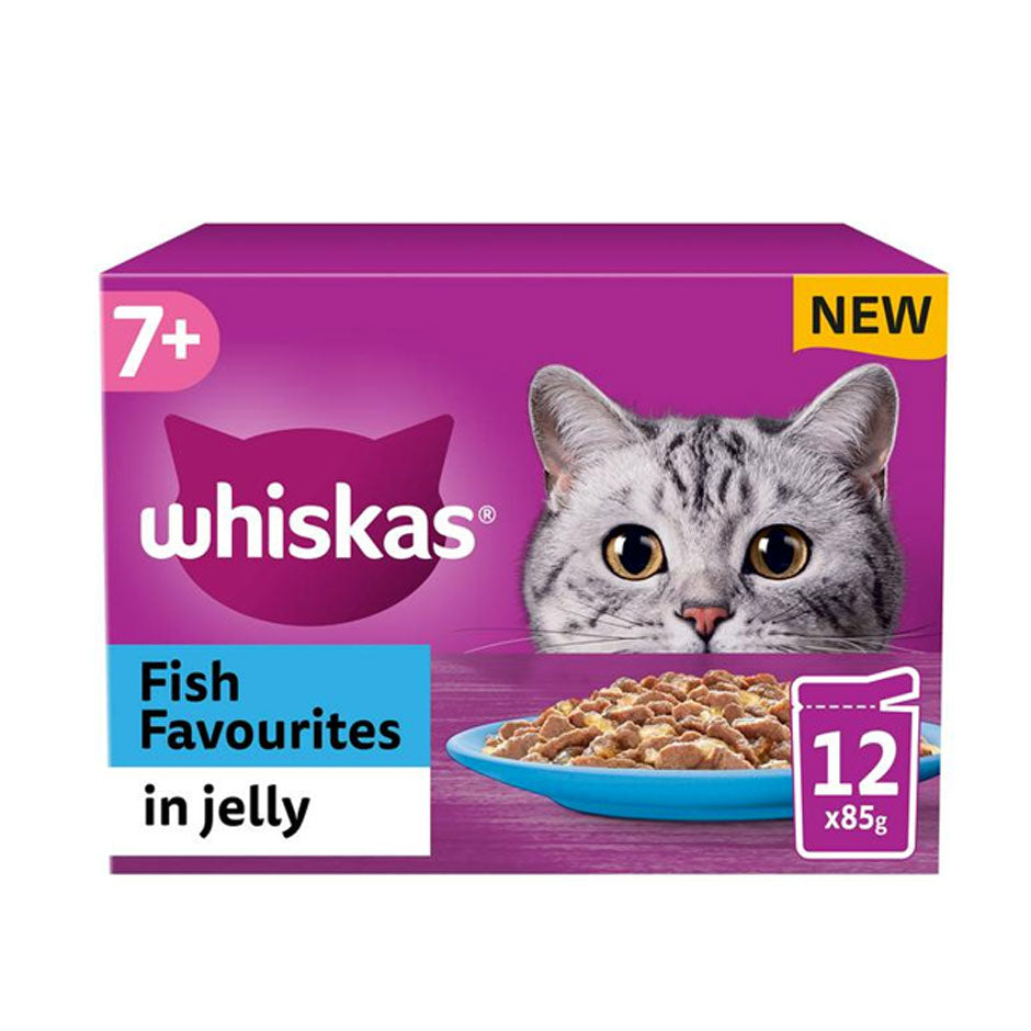 Whiskas Pouch 7+ Fish Favourites In Jelly 12x85g 85g