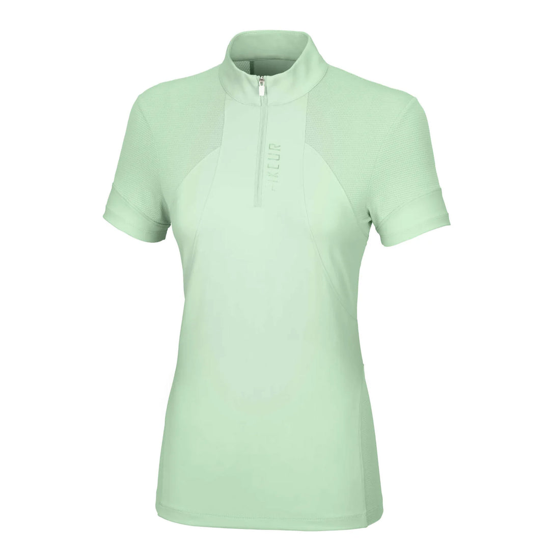 The Pikeur Ladies Nuria Zip Funktion Shirt in Light Green#Light Green