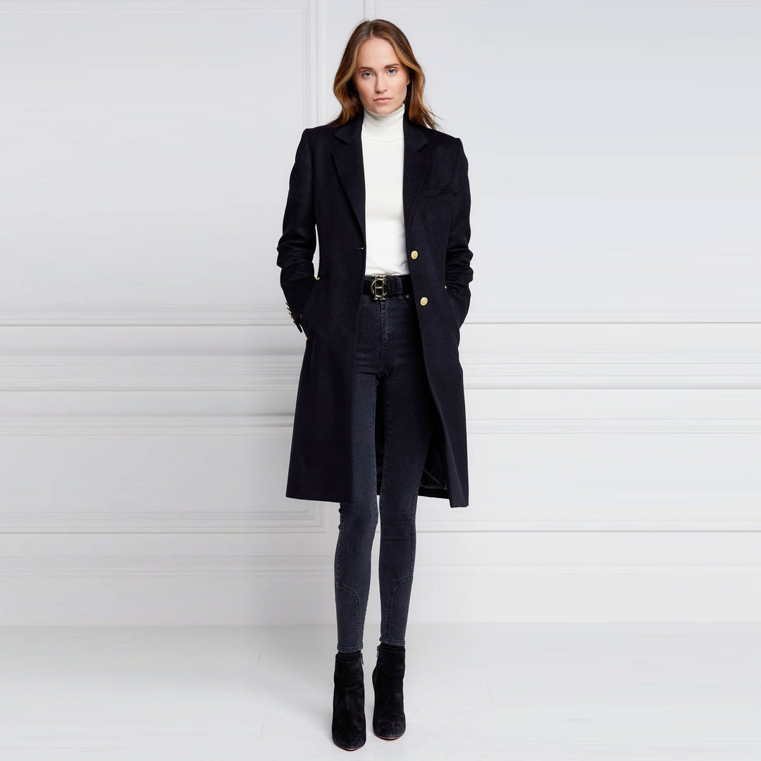 The Holland Cooper Ladies Regency Coat in Black#Black