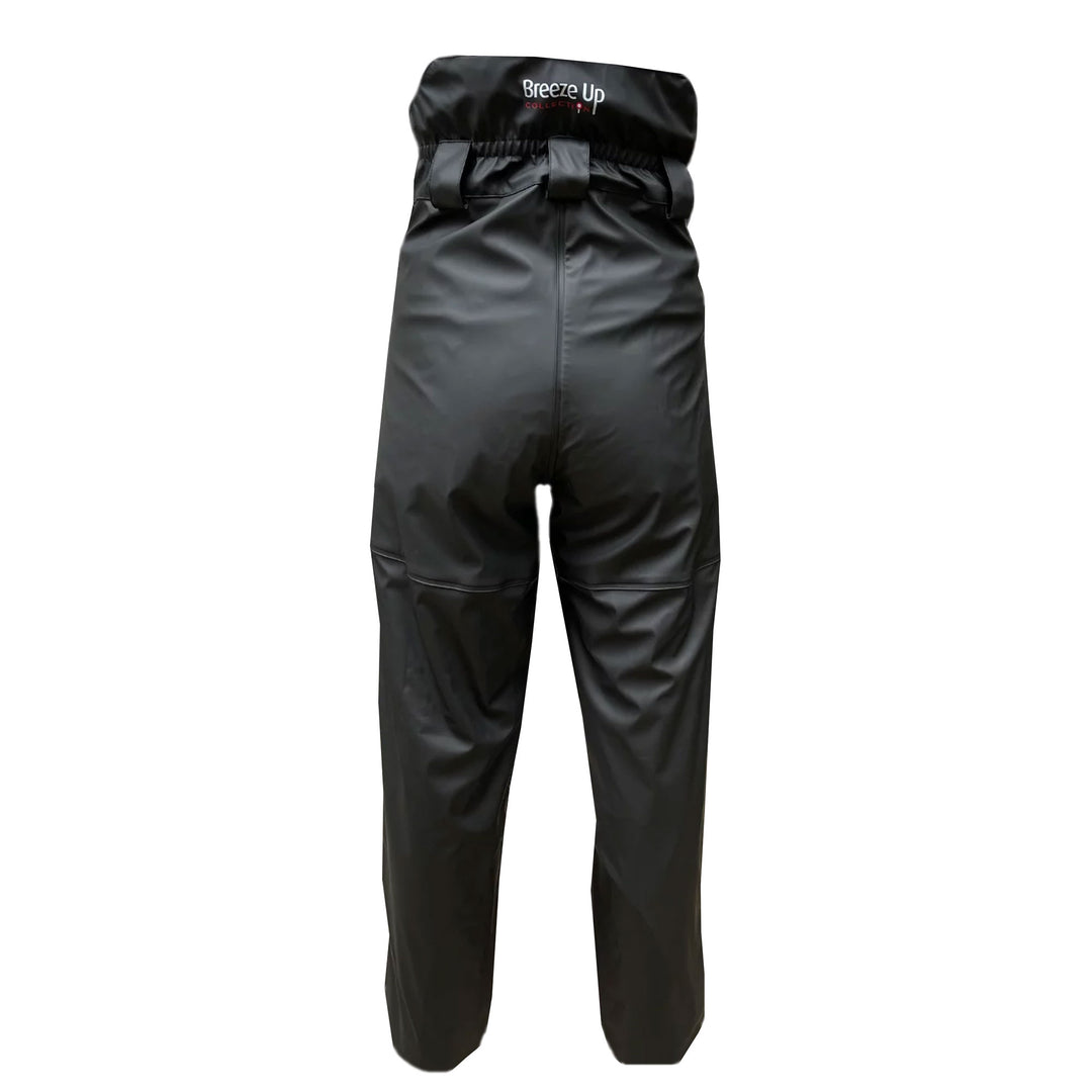 The Breeze Up "Monsoon" Waterproof Trousers Back Zips in Black#Black