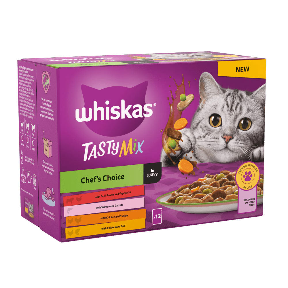 Whiskas Pouch 1+ Tasty Mix Chefs Choice In Gravy 12x85g 85g