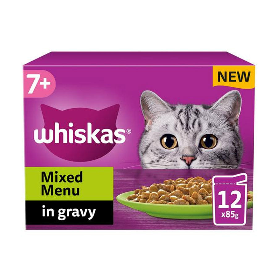 Whiskas Pouch 7+ Mixed Menu In Gravy 12x85g 85g