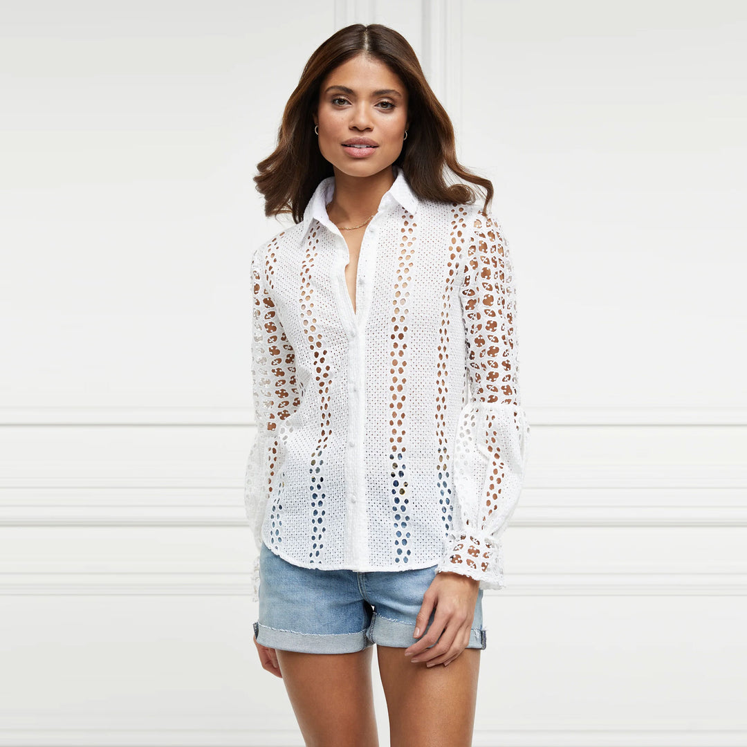 Holland Cooper Ladies Broderie Lace Shirt
