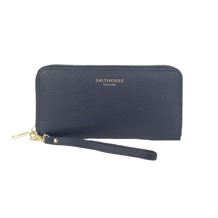 The Salthouse Valentina Zip Around Wallet in Navy#Navy