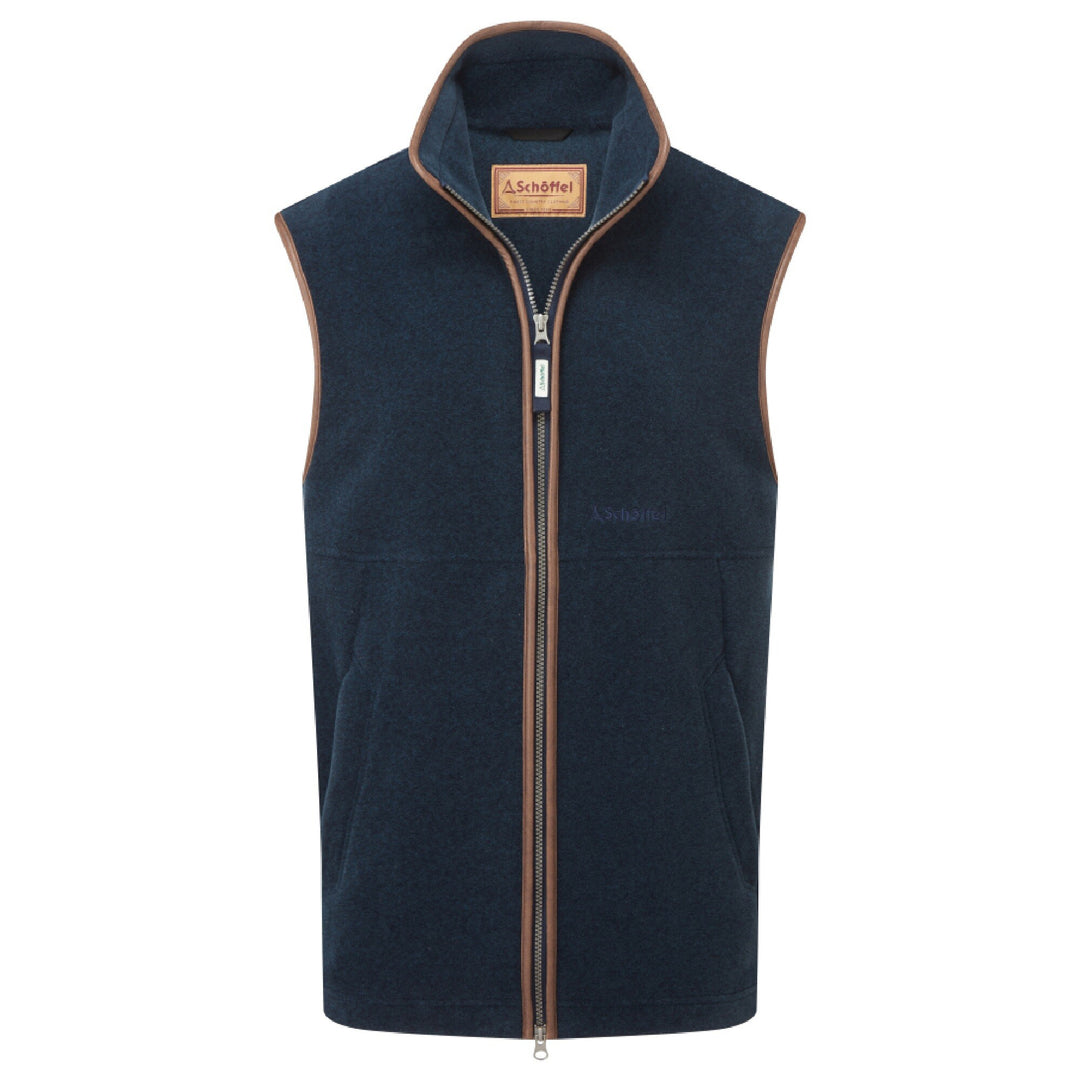The Schoffel Mens Oakham Fleece Gilet in Petrol Blue#Petrol Blue