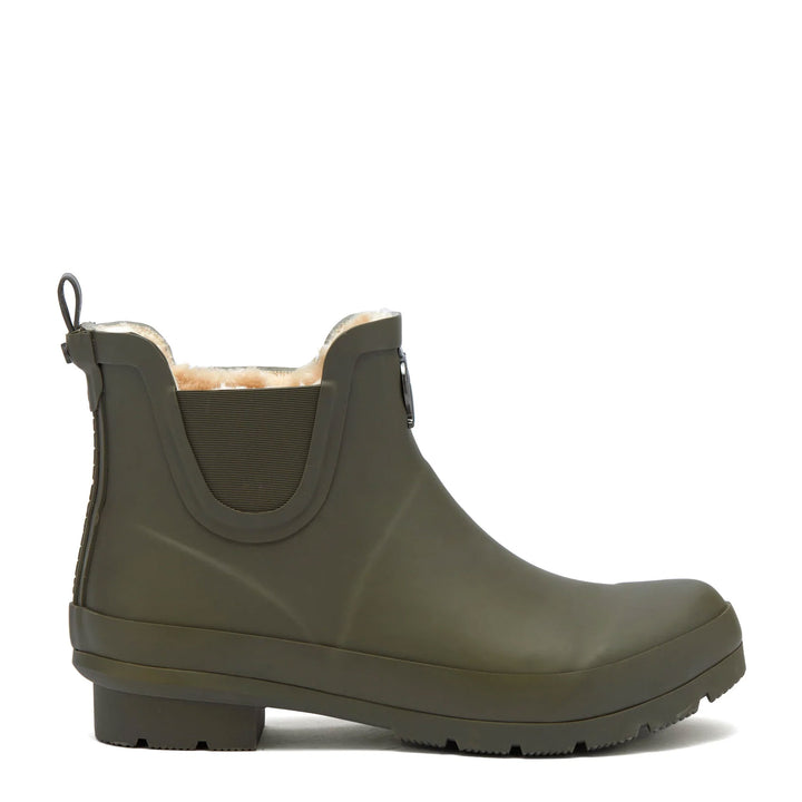 The Holland Cooper Ladies Rubber Chelsea Boot in Khaki#Khaki