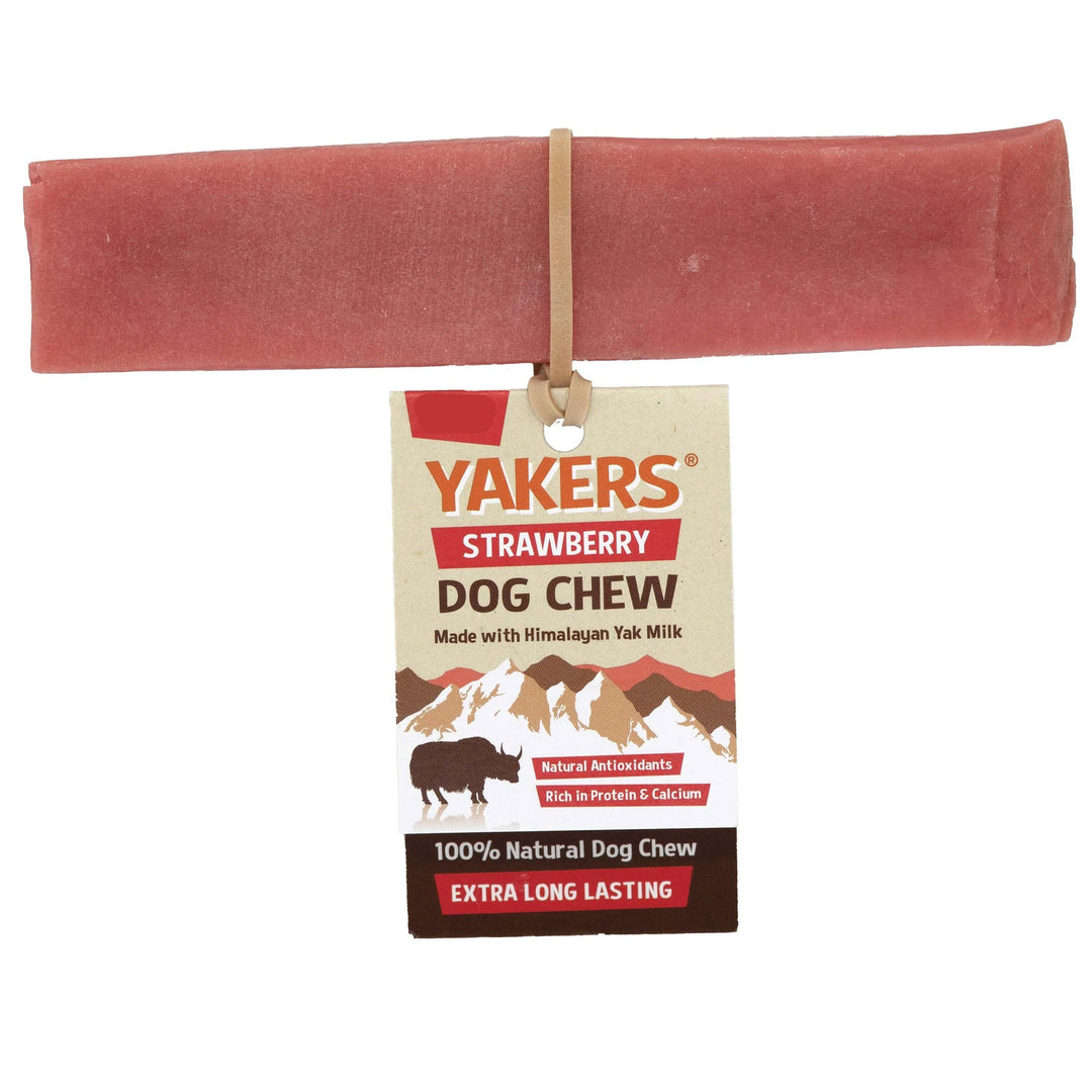Yakers Strawberry Dog Chew Medium