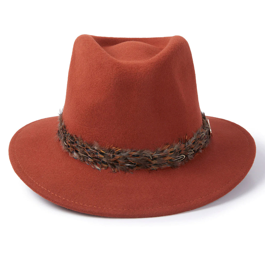 Hicks & Brown Suffolk Fedora with Pheasant Wrap Feathers