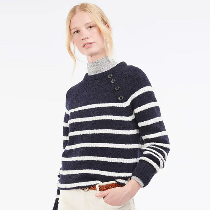 The Barbour Ladies Belmount Knit in Navy#Navy