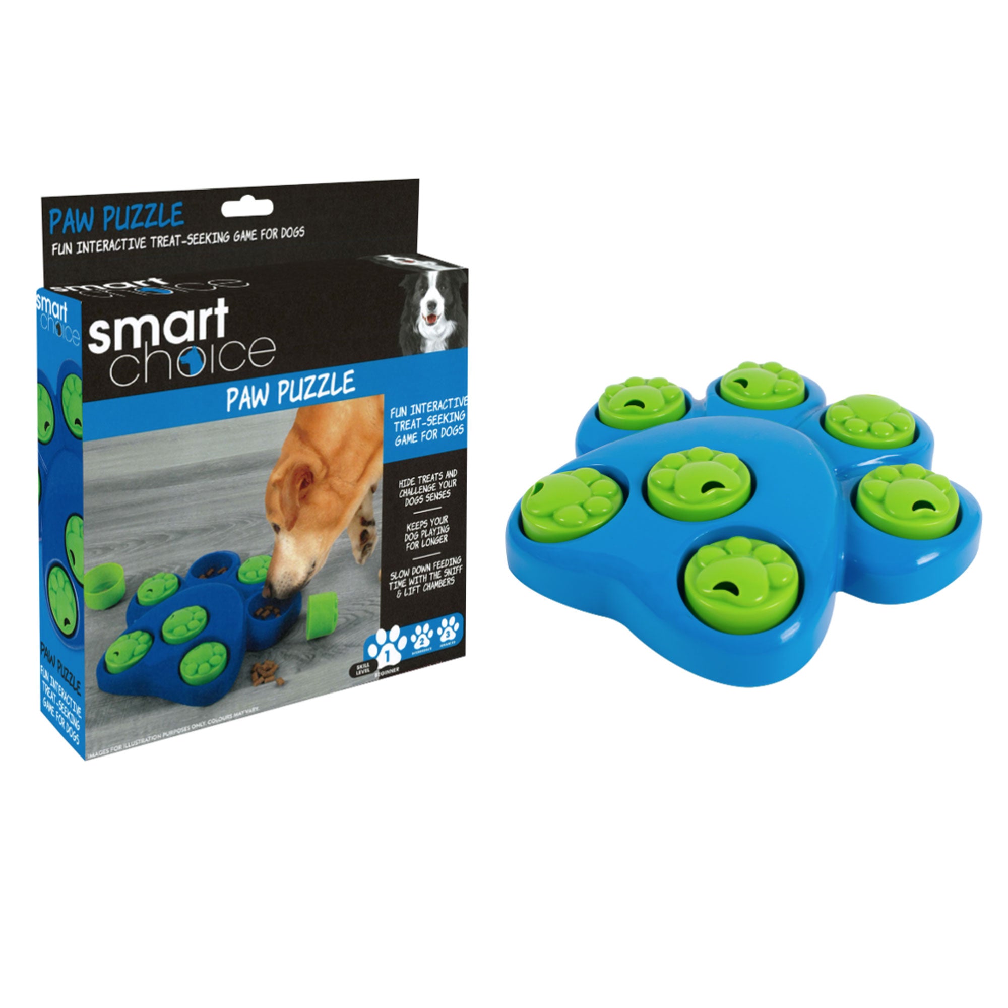 Smart Choice Paw Shaped Puzzle Treat Game For Dogs Millbry Hill