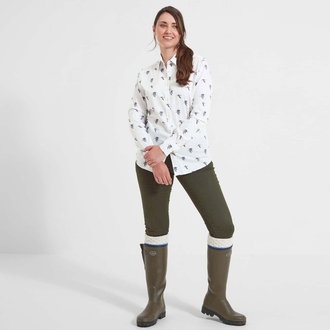 The Schoffel Ladies Owen Williams Shirt in Light Brown#Light Brown