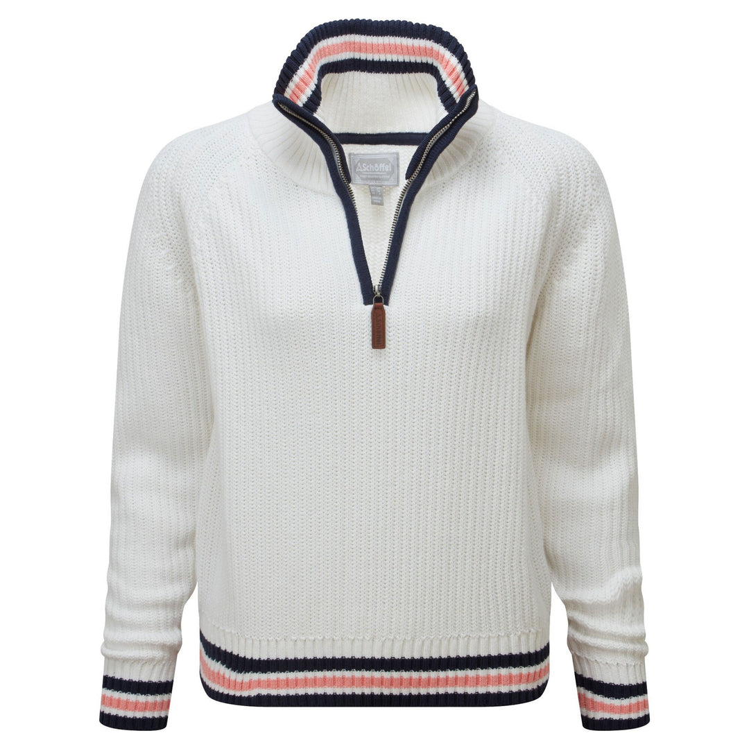 Schoffel Ladies Havelet Bay 1/4 Zip Jumper#Pink