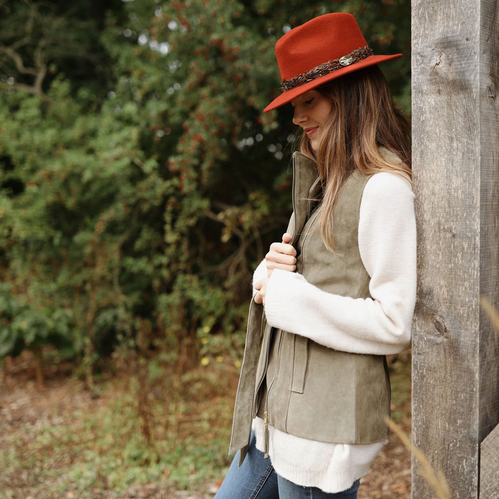 Hicks & Brown Suffolk Fedora with Pheasant Wrap Feathers