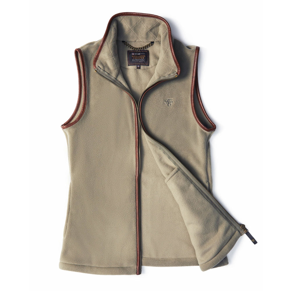 Holland Cooper Ladies Country Fleece GiletThe Holland Cooper Ladies Country Fleece Gilet in Light Green#Light Green