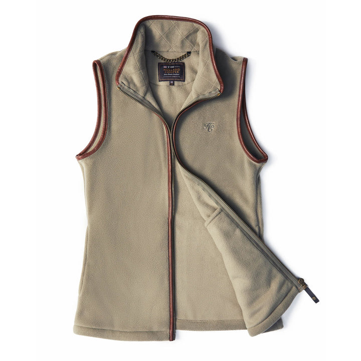 Holland Cooper Ladies Country Fleece GiletThe Holland Cooper Ladies Country Fleece Gilet in Light Green#Light Green