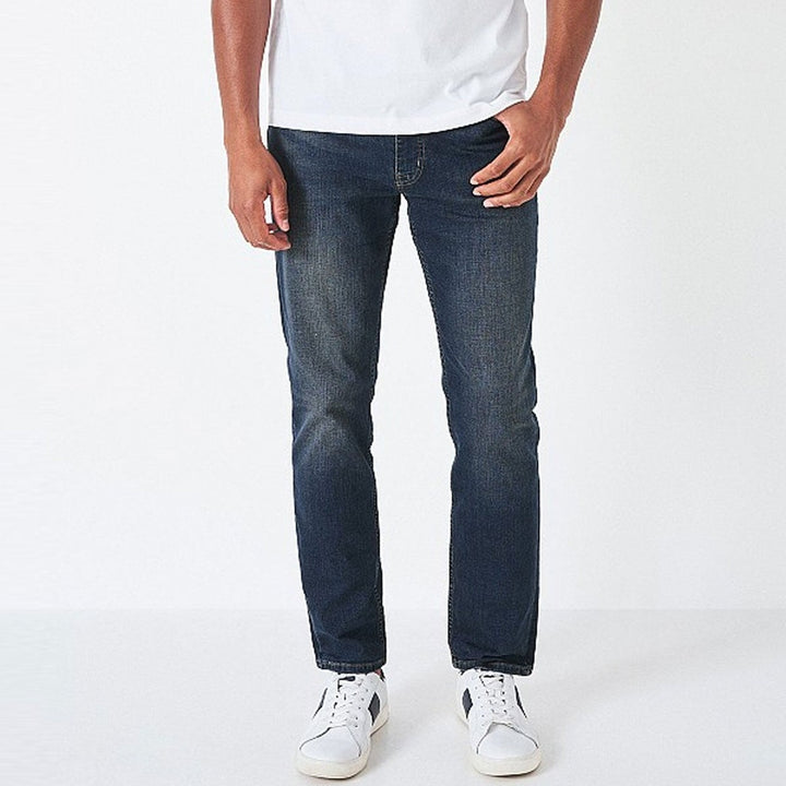 The Crew Mens Parker Straight Leg Jeans in Dark Navy#Dark Navy