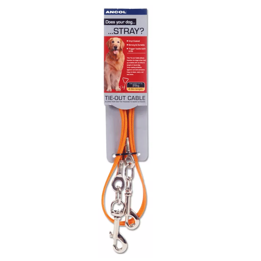 The Ancol Tie Out Cable in Silver#Silver